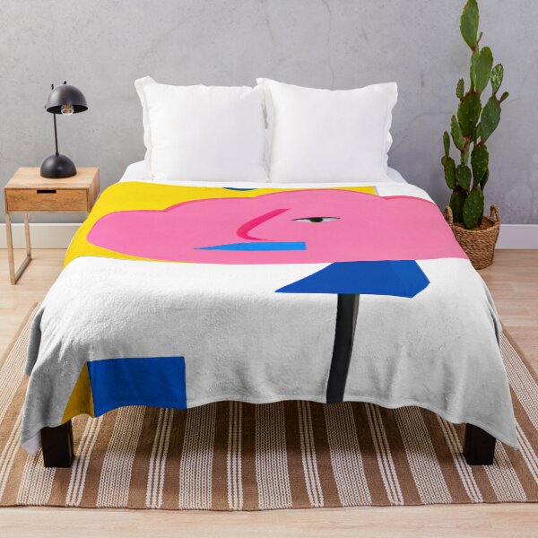 Item preview, Playful Cloud Abstract Art - Fun and Games - Retro - Pink and Yellow designed and sold by Inomaly Art.