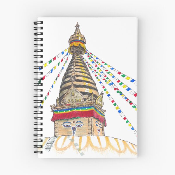 Item preview, Monkey Temple - Nepal Watercolour designed and sold by Tom Napper Design.