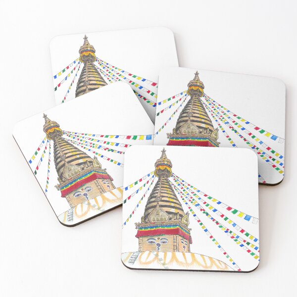 Item preview, Monkey Temple - Nepal Watercolour designed and sold by Tom Napper Design.