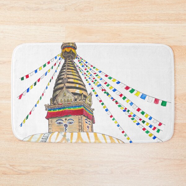 Item preview, Monkey Temple - Nepal Watercolour designed and sold by Tom Napper Design.
