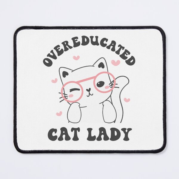 Item preview, Overeducated cat lady, anti republican, feminist shirt, cat lady shirt, educated woman tee, pro choice shirt, leftist liberal tshirt designed and sold by MJ Koldewyn.