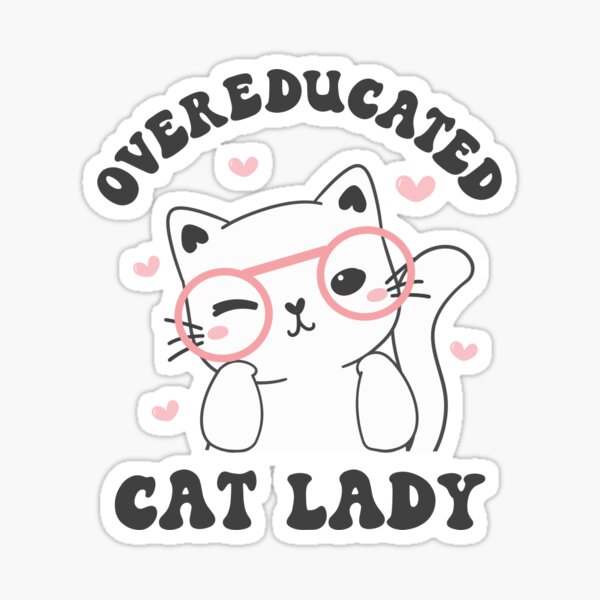Item preview, Overeducated cat lady, anti republican, feminist shirt, cat lady shirt, educated woman tee, pro choice shirt, leftist liberal tshirt designed and sold by MJ Koldewyn.
