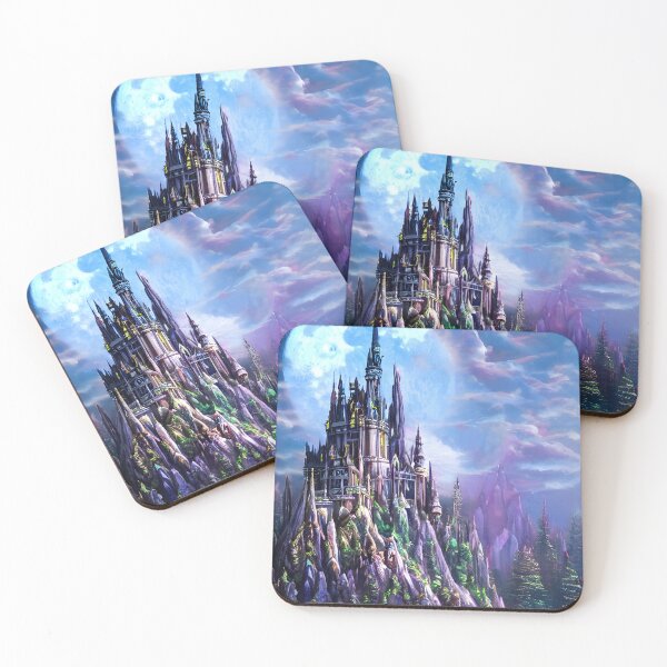 Item preview, Mountaintop Crystal Castle Under a Full Moon designed and sold by Fractal Journeys, etc. .