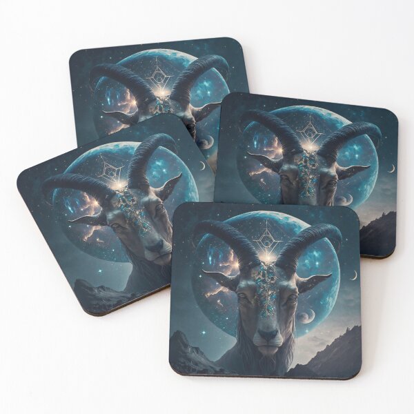 Item preview, Esoteric Wall Art, Metal Wall Art, Capricorn Cosmic Fantasy Esoterical View of the Zodiacal Signs designed and sold by esoTeriko.