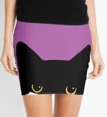 Tuxedo Cat Glare Mini Skirt