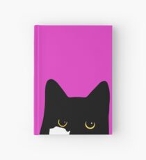 Tuxedo Cat Glare Hardcover Journal