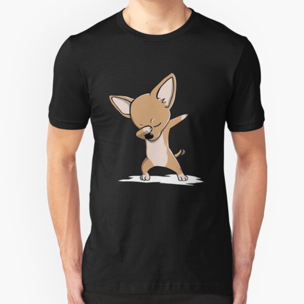 Funny Dabbing Chihuahua Slim Fit T-Shirt