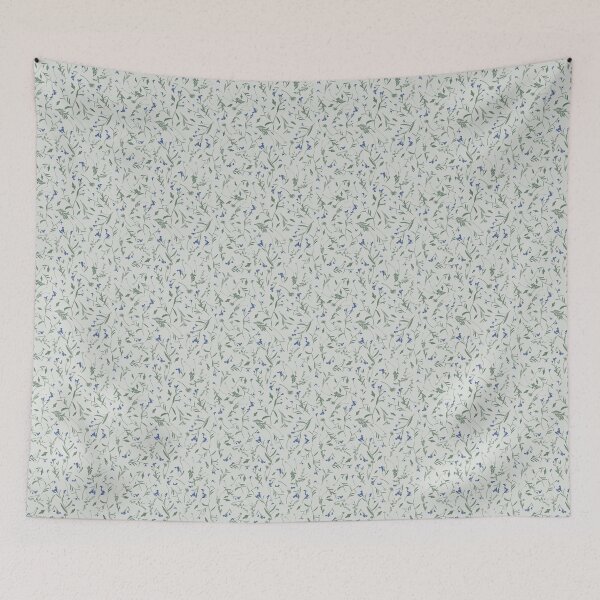 Item preview, Delicate tossed floral design - blue/green colourway designed and sold by SCdesignqld.