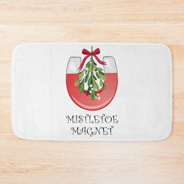 Item preview, Mistletoe Magnet Black Lettering designed and sold by HumerusHumor.