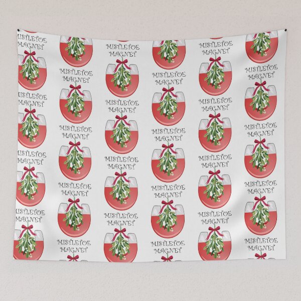Item preview, Mistletoe Magnet Black Lettering designed and sold by HumerusHumor.