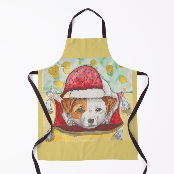 Item preview, Gouache Christmas dog lying down designed and sold by altairaleon.