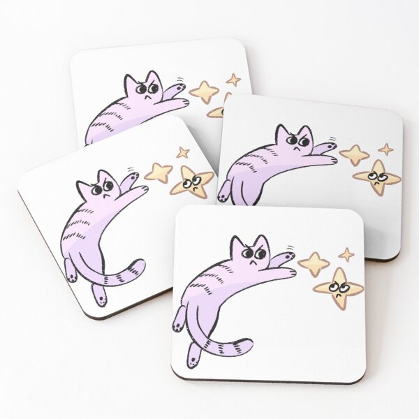 Item preview, Angry Cat-Chasing Stars designed and sold by Miciomostro.