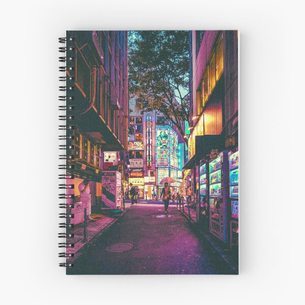 Item preview, Japanese alleyway street night cyberpunk style photography designed and sold by motivationlife7.