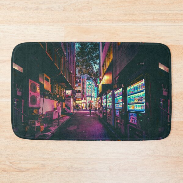 Item preview, Japanese alleyway street night cyberpunk style photography designed and sold by motivationlife7.