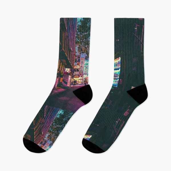 Item preview, Japanese alleyway street night cyberpunk style photography designed and sold by motivationlife7.