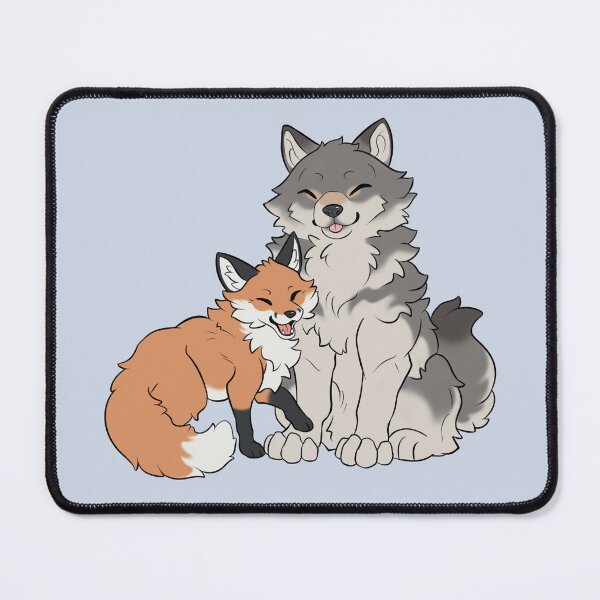 Item preview, Cuddling Fox and Wolf designed and sold by SleepingFoxArt.