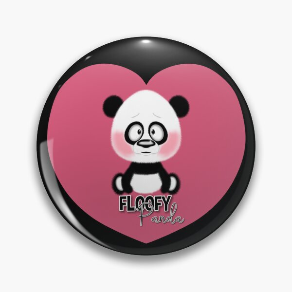 Item preview, Floofy Panda Heart designed and sold by olivebirdyshop.