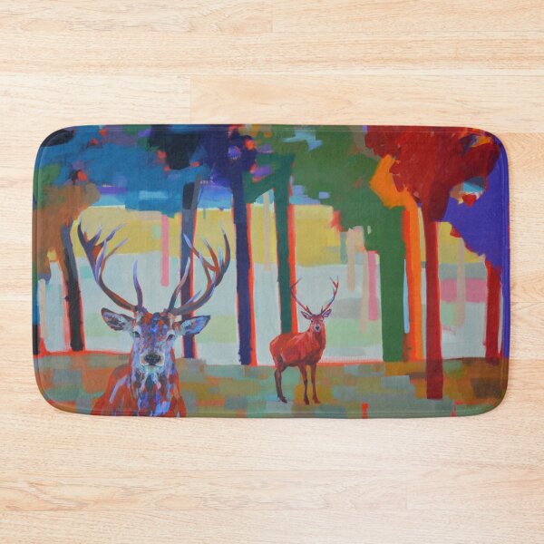 Item preview, Reindeer in the fauvist forrest  designed and sold by Cat Leonard.
