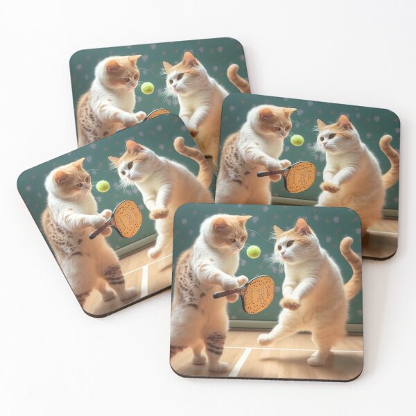 Item preview, Cats playing pickleball! designed and sold by FreeBot99.
