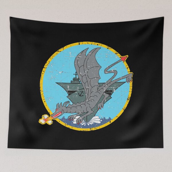 Item preview, USN VF-192 Strike Fighter Squadron - Early Squadron Insignia- Grunge Style designed and sold by pzd501.
