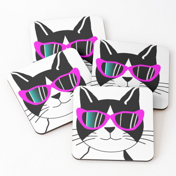 Item preview, Cat With Pink Glasses designed and sold by Sinai Bina.