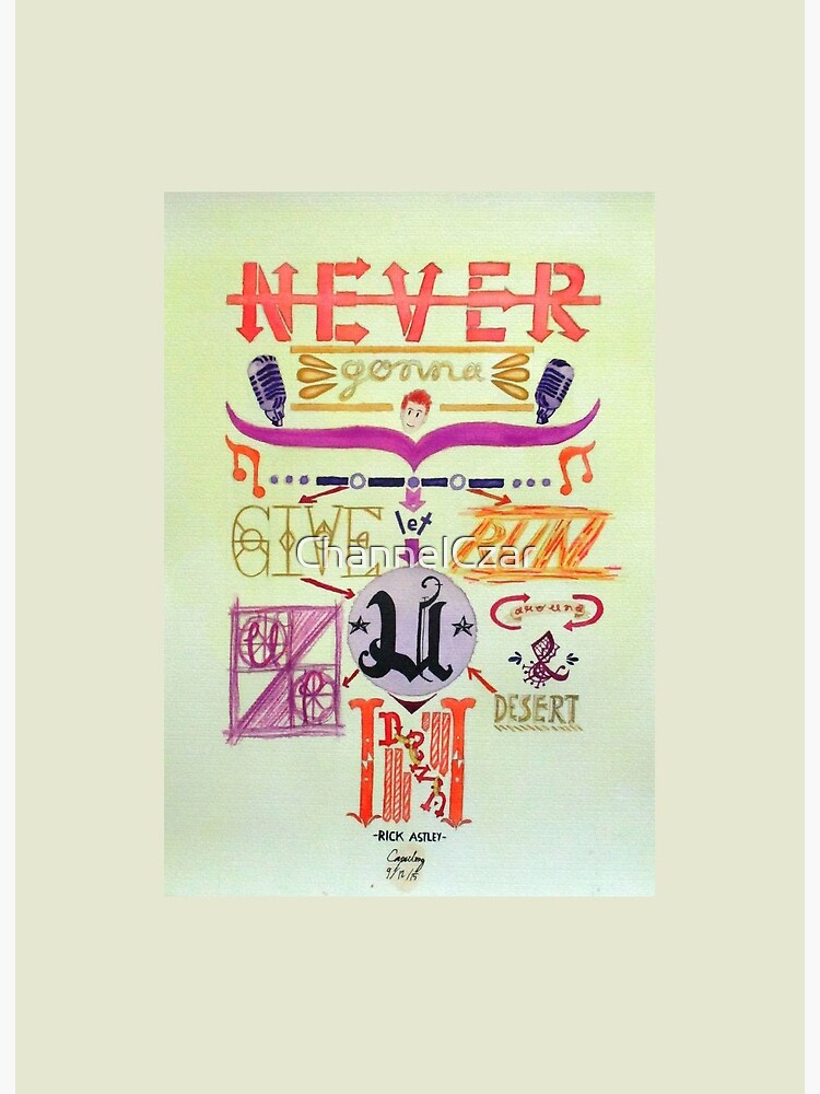 Rick Astley Rick Roll Never Give You Up Art Print for Sale by jamcaYT