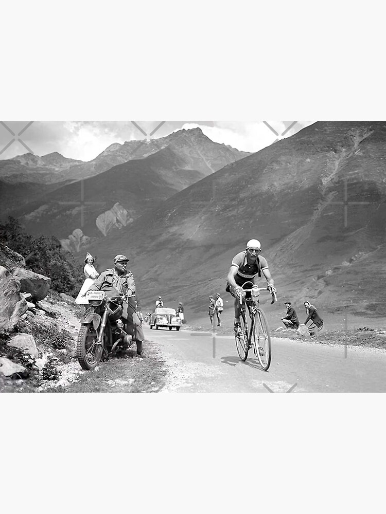 Black And White Gino Bartali Cycling Poster Premium Matte Vertical Poster Sold By Karol Banach