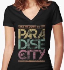 Paradise city Women's Fitted V-Neck T-Shirt
