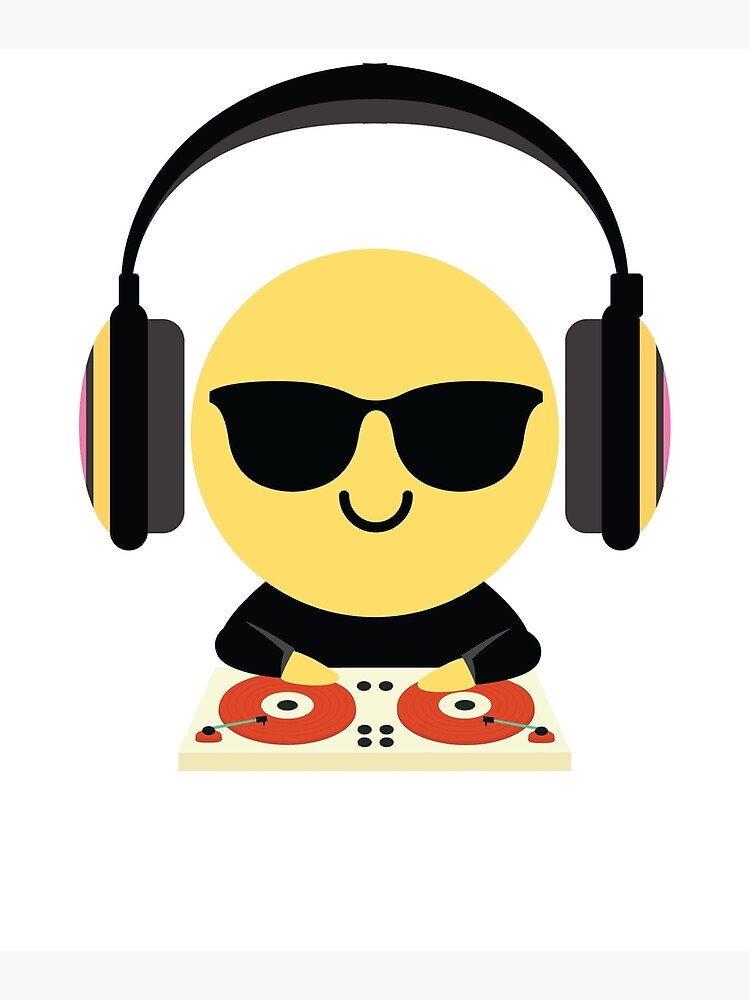 "DJ Emoji " Poster by HippoEmo Redbubble