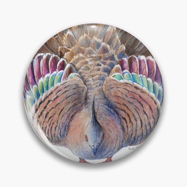 Item preview, Australian Crested Pigeon Dance - Viva Magenta or purple background designed and sold by Nadya Neklioudova.