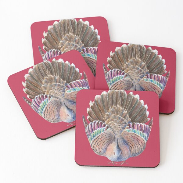 Item preview, Australian Crested Pigeon Dance - Viva Magenta or purple background designed and sold by Nadya Neklioudova.