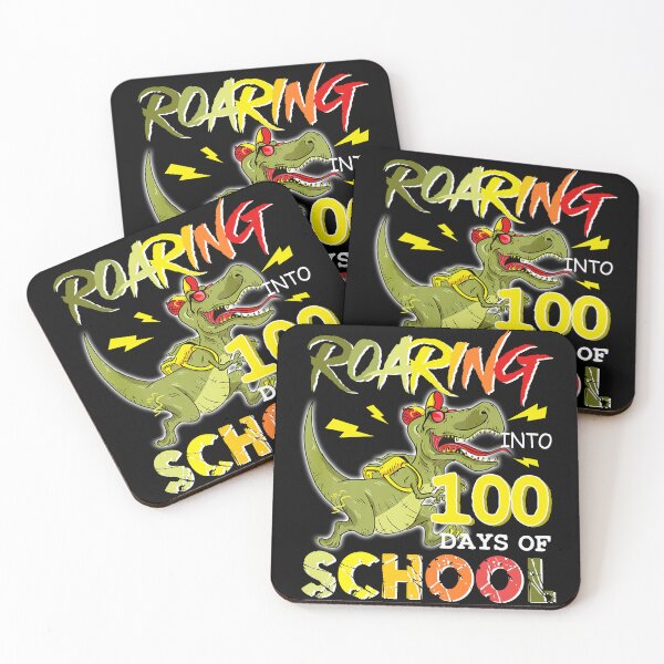 Item preview, Dinosaur T-Rex Roaring Into 100 Days Of School Teacher Gift designed and sold by SamArtistbyAUS.