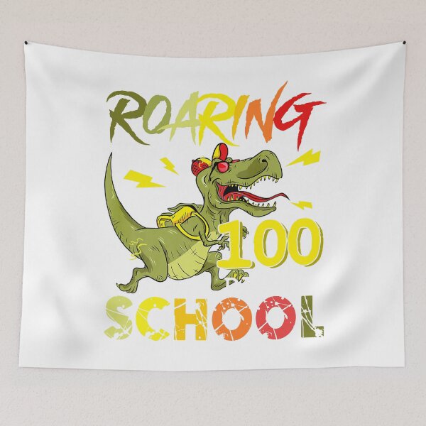 Item preview, Dinosaur T-Rex Roaring Into 100 Days Of School Teacher Gift designed and sold by SamArtistbyAUS.