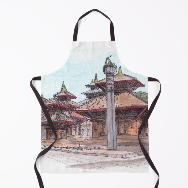 Item preview, Kathmandu Durbar Square Watercolour designed and sold by Tom Napper Design.