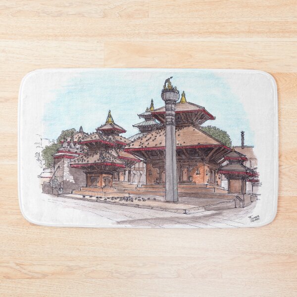 Item preview, Kathmandu Durbar Square Watercolour designed and sold by Tom Napper Design.