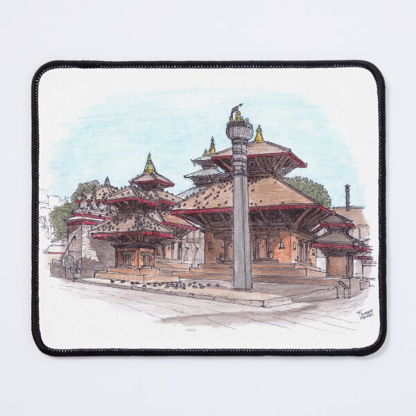 Item preview, Kathmandu Durbar Square Watercolour designed and sold by Tom Napper Design.