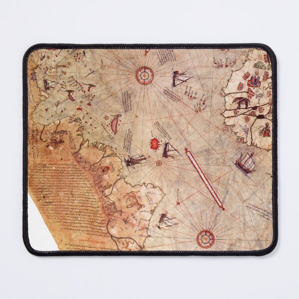 Item preview, Historical 1513 Piri Reis World Map |  Piri Reis Turkish navy | Piri Reis map designed and sold by TeeARTHY.