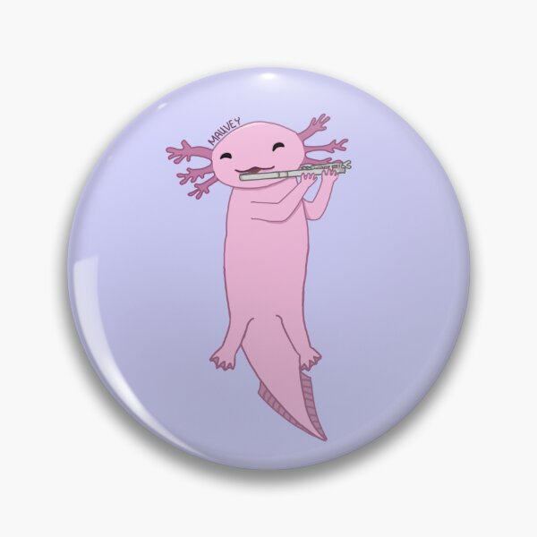 Item preview, axolotl playing a flute  designed and sold by practiceyourins.