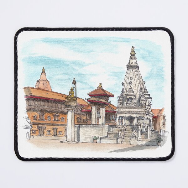 Item preview, Bhaktapur Durbar Square Watercolour designed and sold by Tom Napper Design.