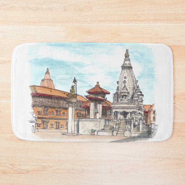 Item preview, Bhaktapur Durbar Square Watercolour designed and sold by Tom Napper Design.