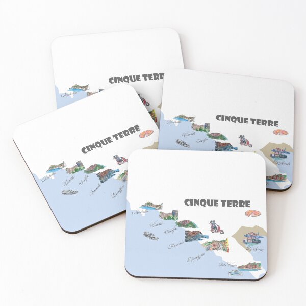 Item preview, Cinque Terre Italien Sehenswürdigkeiten Karten designed and sold by artshop77.