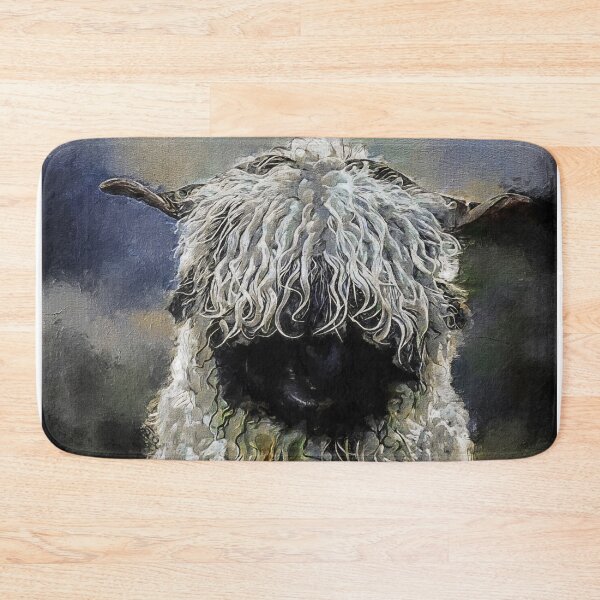 Item preview, Swiss Valais Blacknose Sheep, Cute farm animal, Walliser Schwarznasenschaf, Fluffy sheep designed and sold by Paintcorner.
