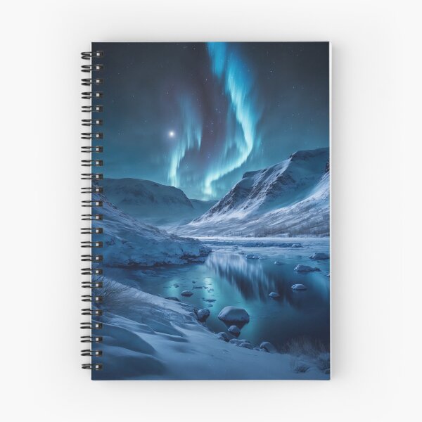 Item preview, AURORA BOREALIS Blue Northern Lights Winter Landscape Photography designed and sold by BEAUHOUS.