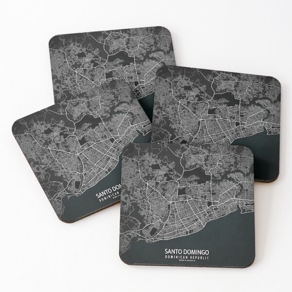 Item preview, Santo Domingo City Map of Dominican Republic - Dark designed and sold by deMAP.