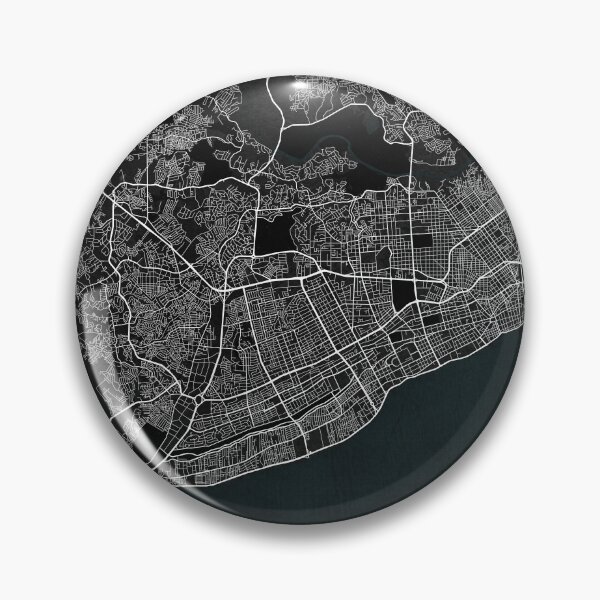 Item preview, Santo Domingo City Map of Dominican Republic - Dark designed and sold by deMAP.