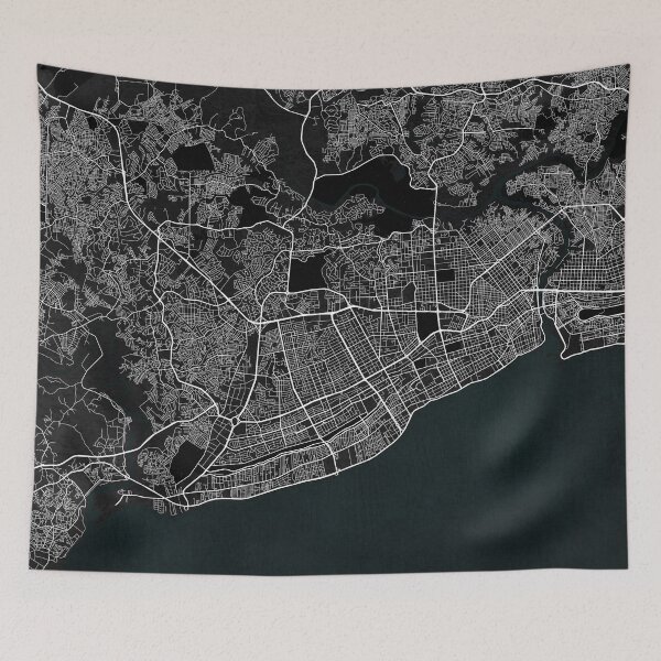 Item preview, Santo Domingo City Map of Dominican Republic - Dark designed and sold by deMAP.