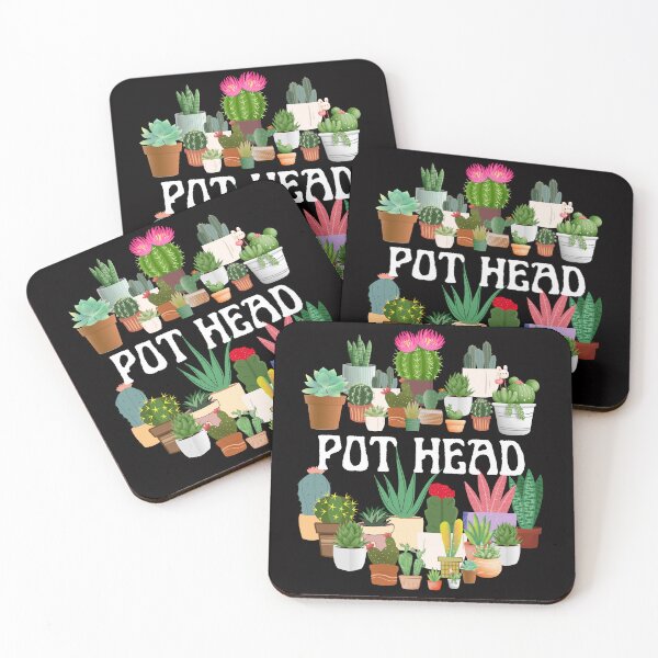 Item preview, plant lover and gardener pot head succulent designed and sold by ColourTrials.