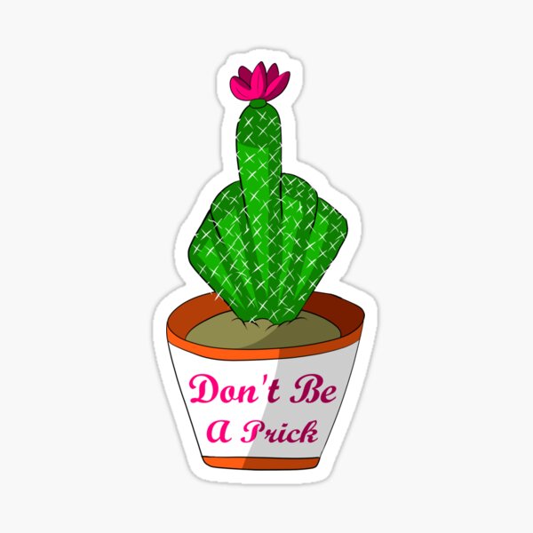 Don't Be A Prick Rude Cactus Sticker