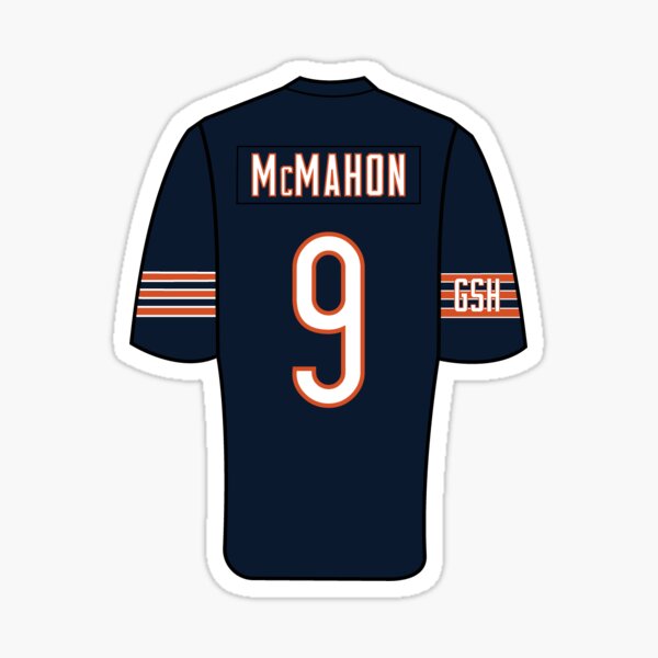 9 JIM McMAHON Chicago Bears NFL QB White Throwback Jersey