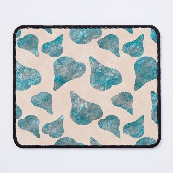 Item preview, Teal textured hearts on pale peach designed and sold by JoKoNz.